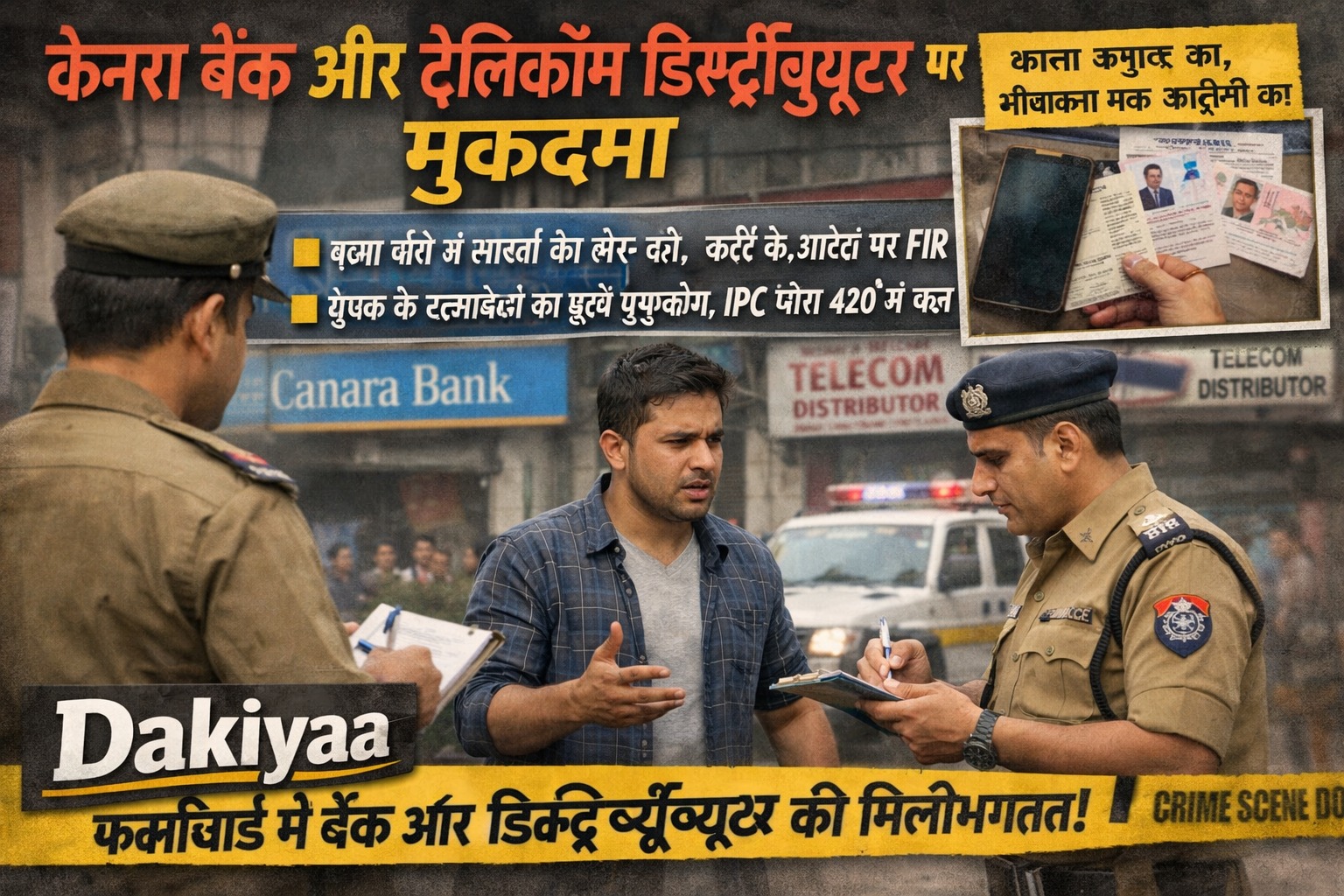 केनरा बैंक और टेलीकॉम कंपनी के डिस्ट्रीब्यूटर पर मुकदमा