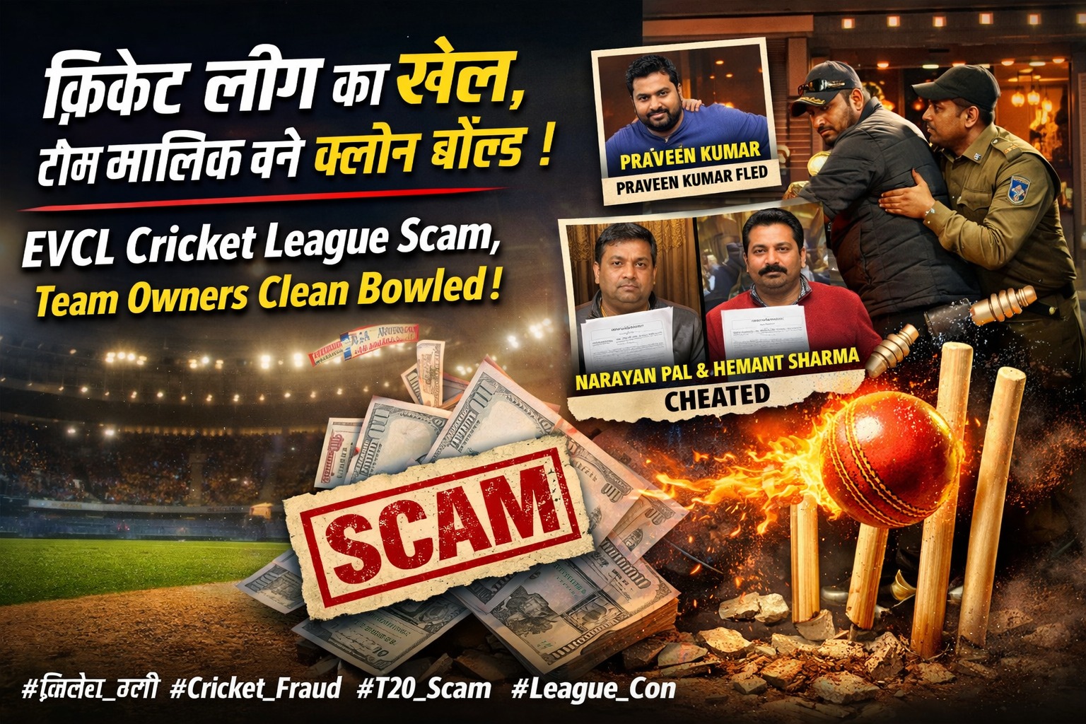 क्रिकेट पिच पर ईवीसीएल का “खेल”, टीम खरीदार क्लीन “बोल्ड”