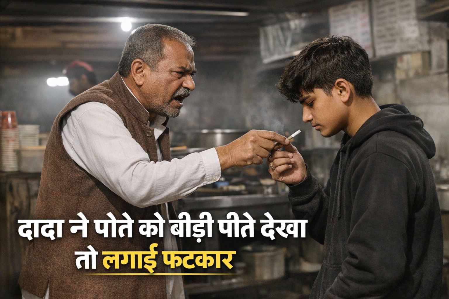 दादा ने डांटा, पोता दादा के ढाबे में फंदे से लटका