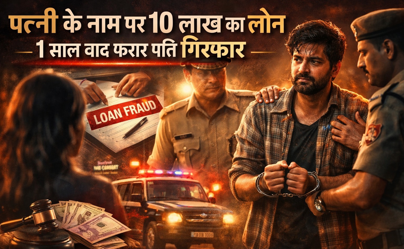 पत्नी को ठग कर फरार पति गिरफ्तार