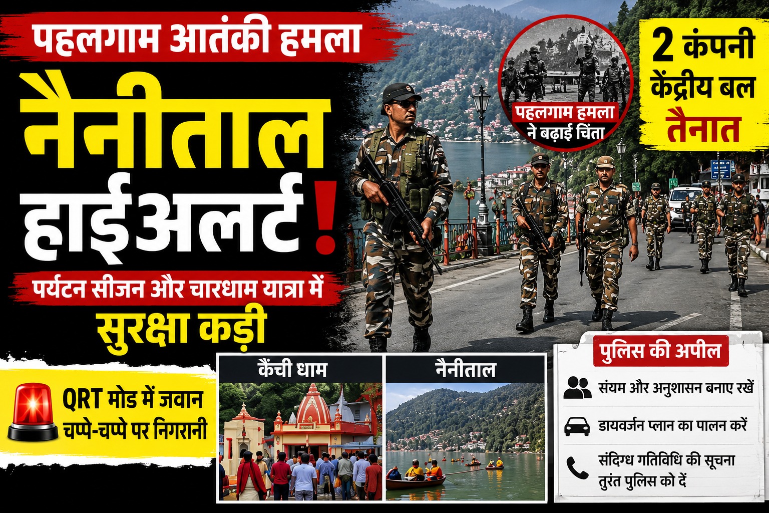 पहलगाम हमला : अब केंद्रीय बल के हाथ पर्यटन स्थलों की सुरक्षा